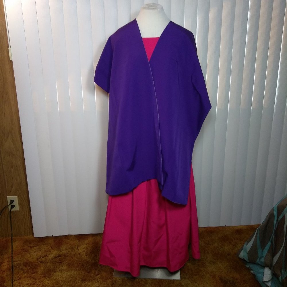 Embellished Gown with removable cape dress - Picture 7 of 16